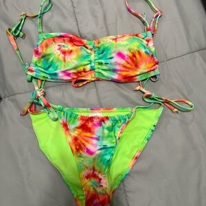 Vibrant Tie-Dye Swim Set